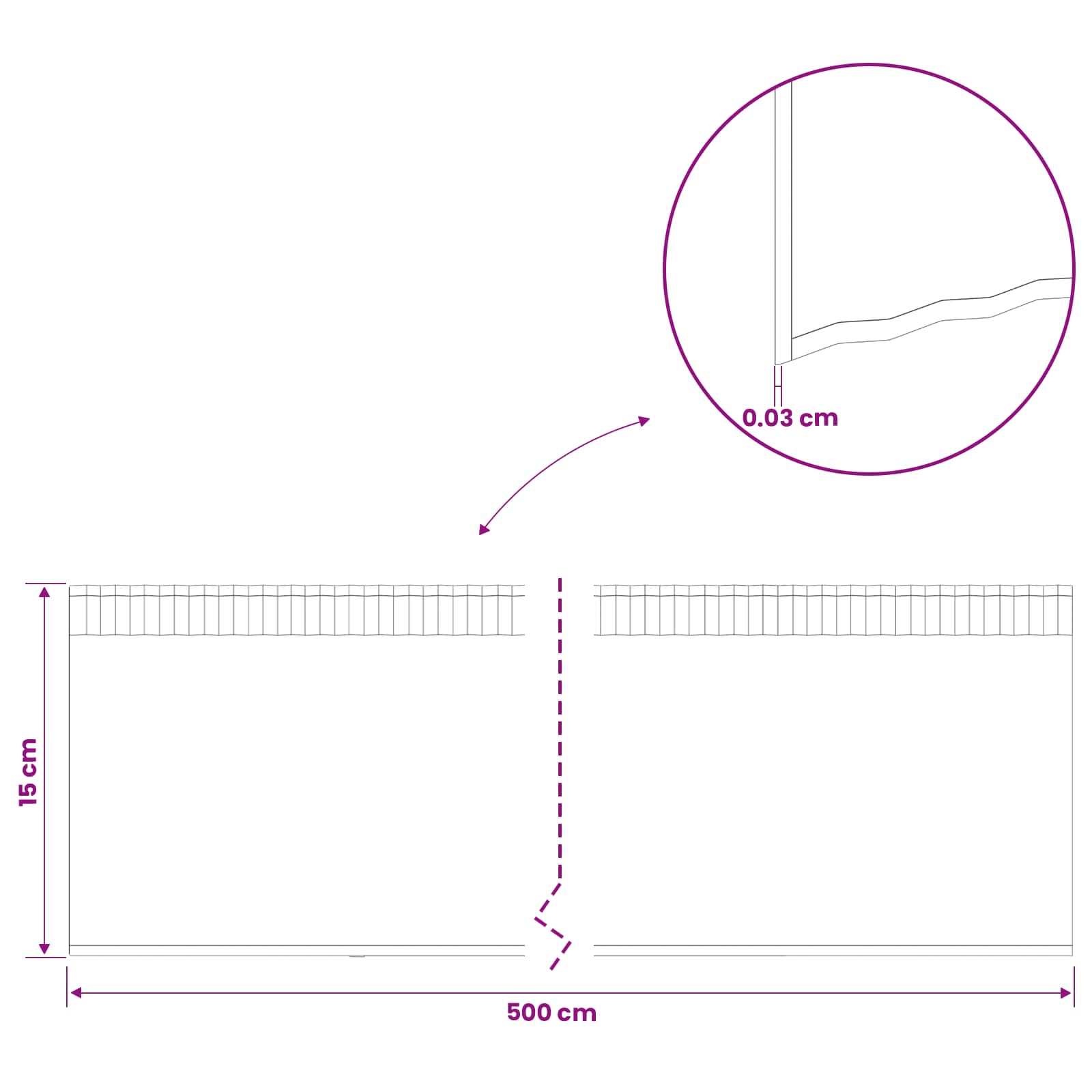vidaxl Krawężnik do trawnika 5 m x 15 cm Stal ocynkowana srebrny