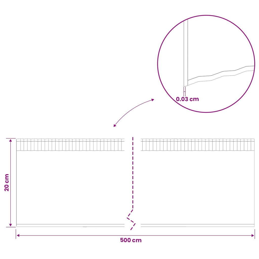 vidaxl Krawężnik do trawnika 5 m x 20 cm Stal ocynkowana srebrny
