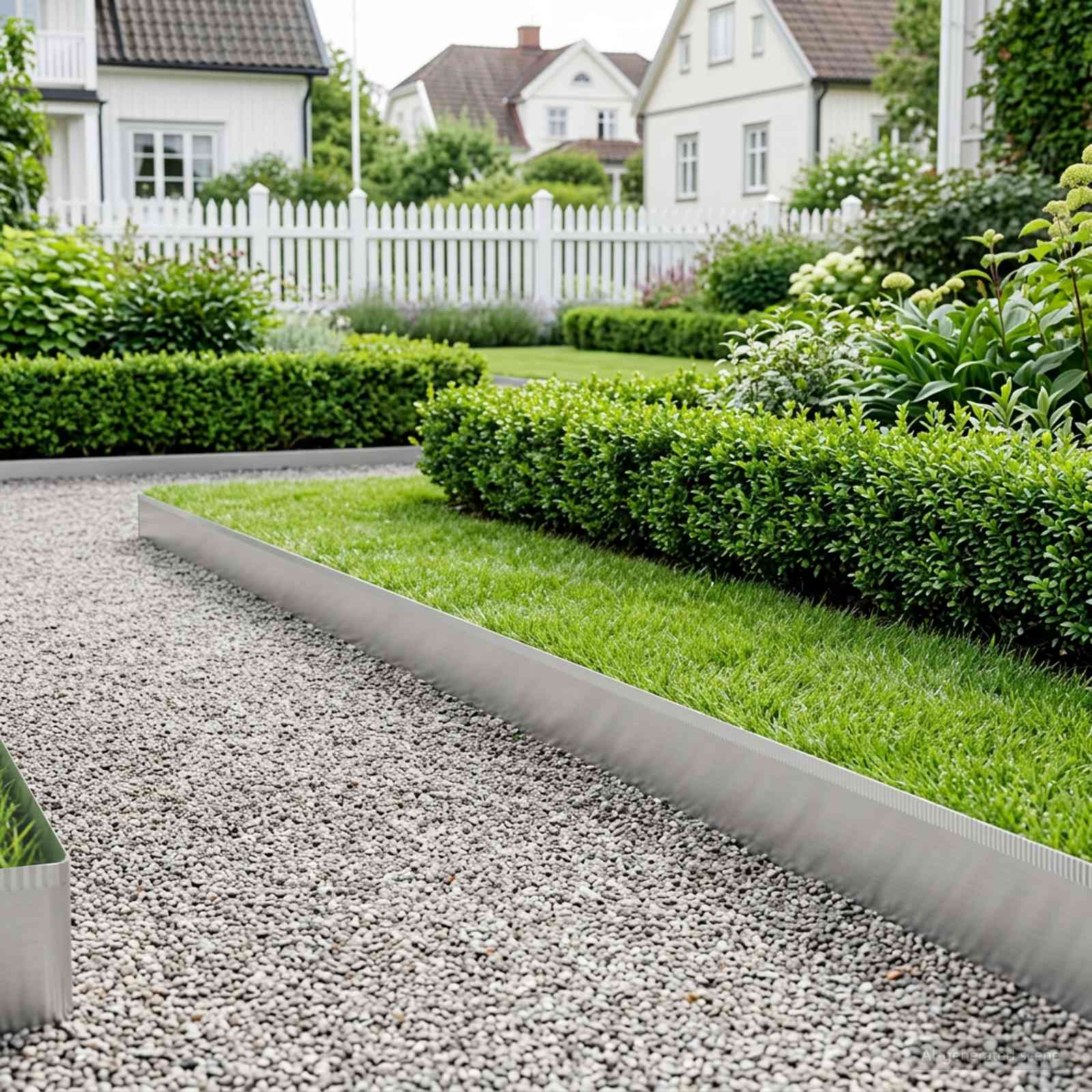 vidaxl Krawężnik do trawnika 10 m x 10 cm Stal ocynkowana srebrny