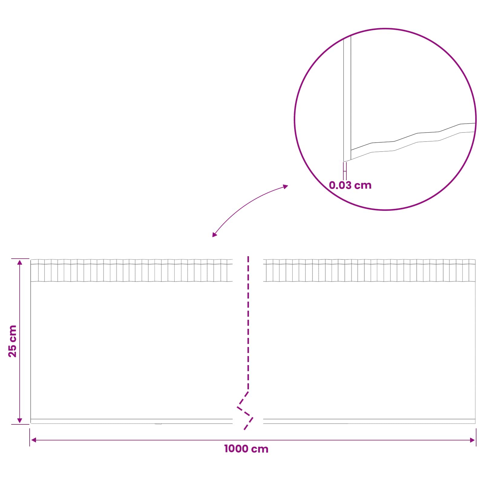 vidaxl Krawężnik do trawnika 10 m x 25 cm Stal ocynkowana srebrny