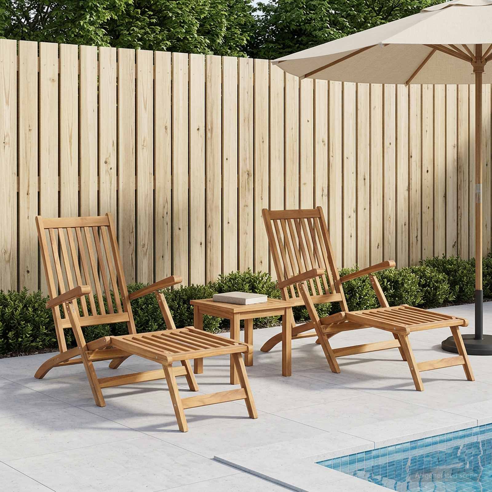 vidaXL Składane krzesło na taras 2 pcs naturalny Lite drewno teakowe