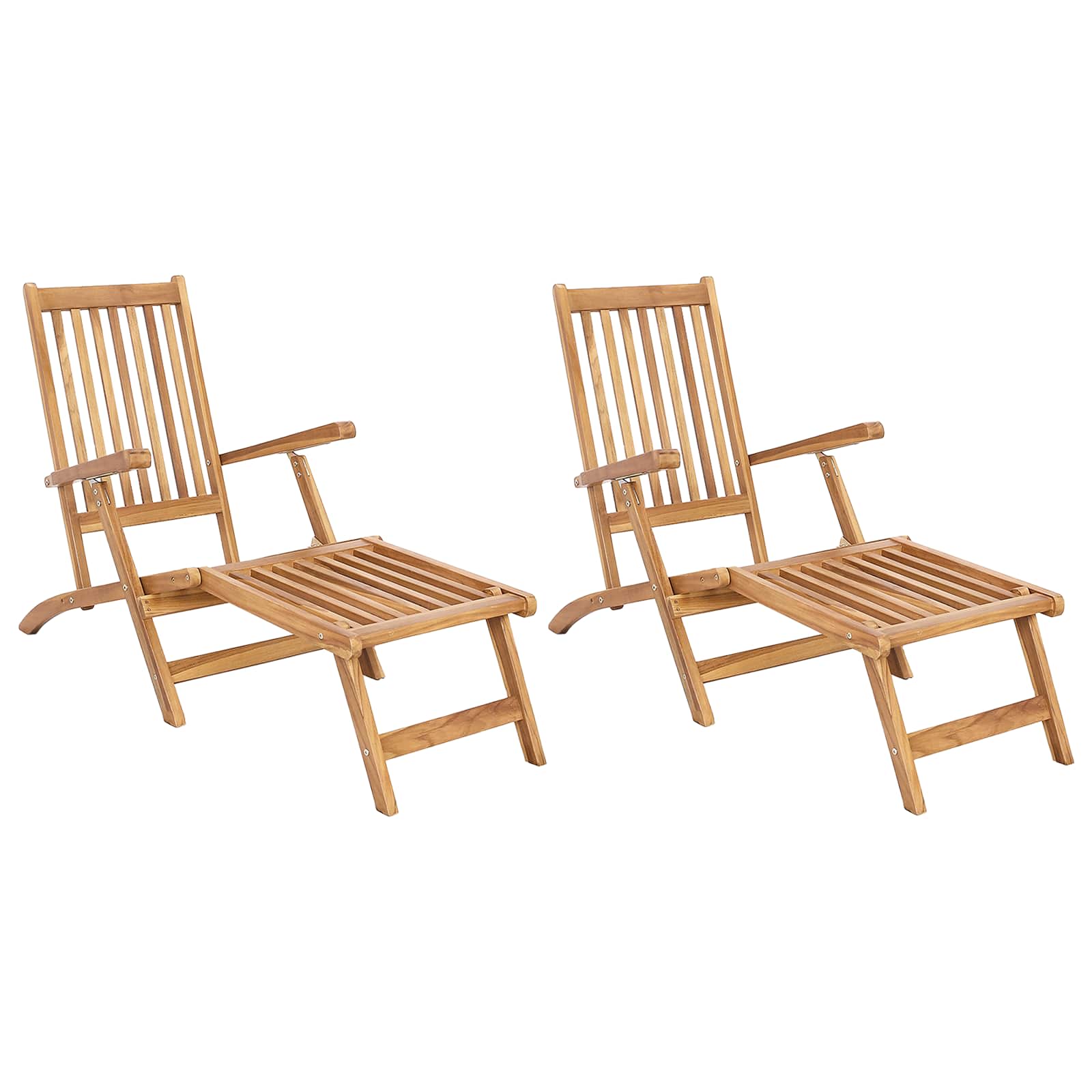 vidaXL Składane krzesło na taras 2 pcs naturalny Lite drewno teakowe