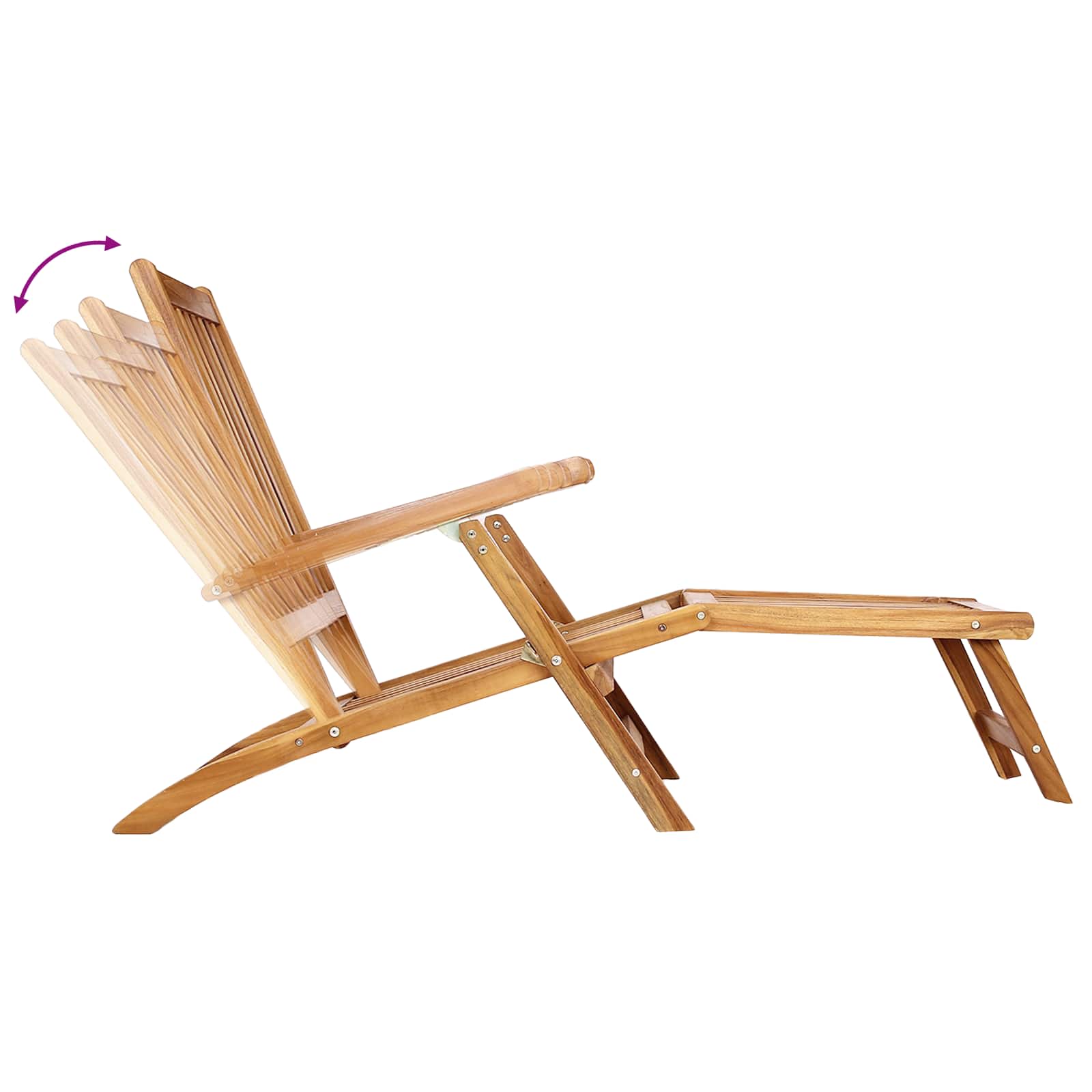 vidaXL Składane krzesło na taras 2 pcs naturalny Lite drewno teakowe