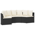 vidaXL Zestaw Sof 2 pcs Czarny Drewno akacjowe i poli rattan