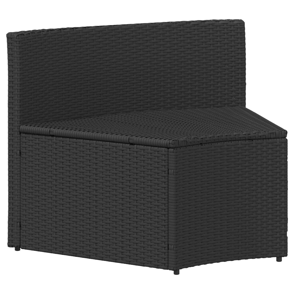 vidaXL Zestaw Sof 2 pcs Czarny Drewno akacjowe i poli rattan