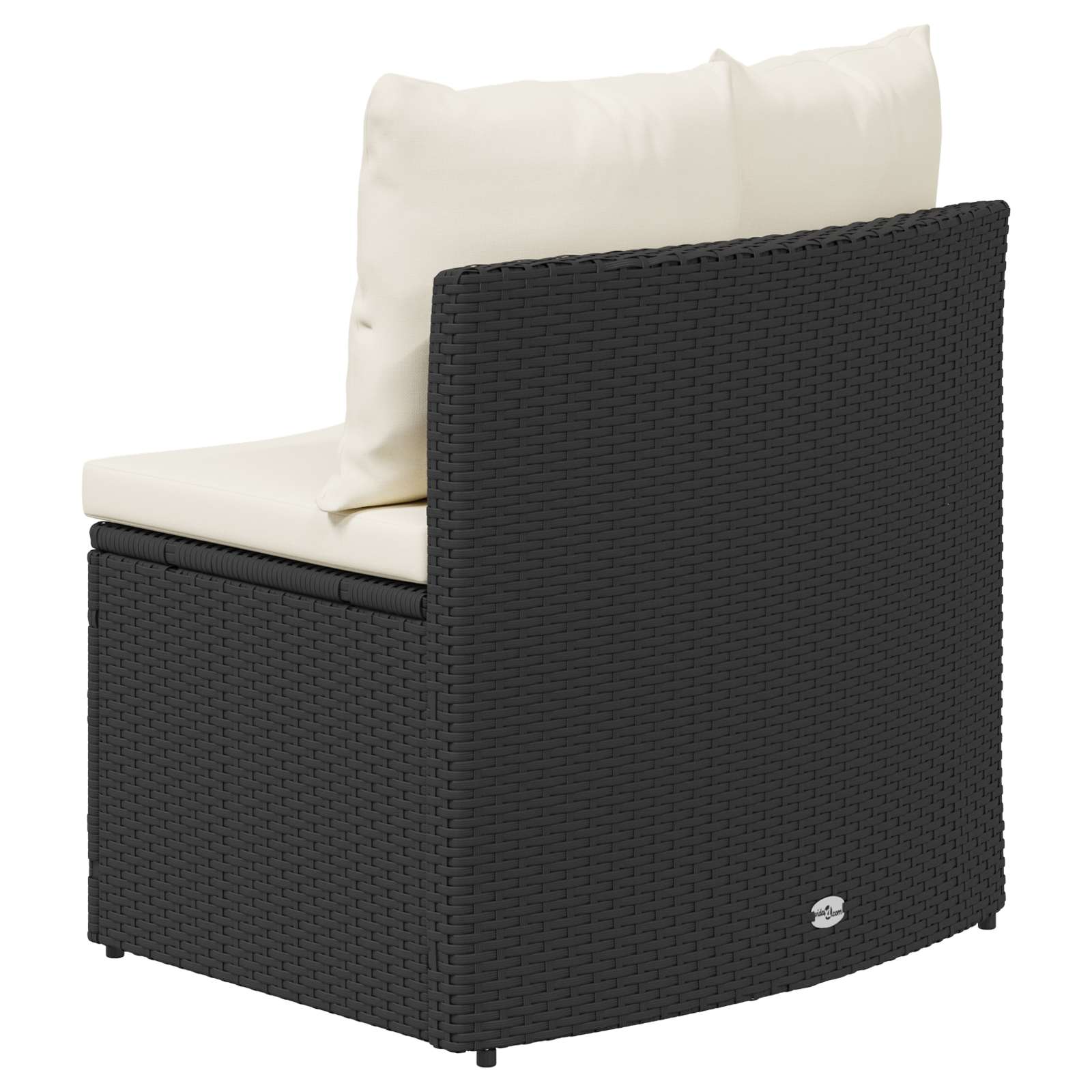 vidaXL Zestaw Sof 2 pcs Czarny Drewno akacjowe i poli rattan