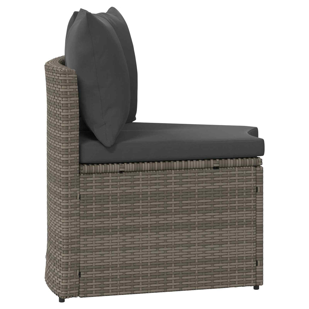 vidaXL Zestaw Sof 2 pcs Szary Drewno akacjowe i poli rattan