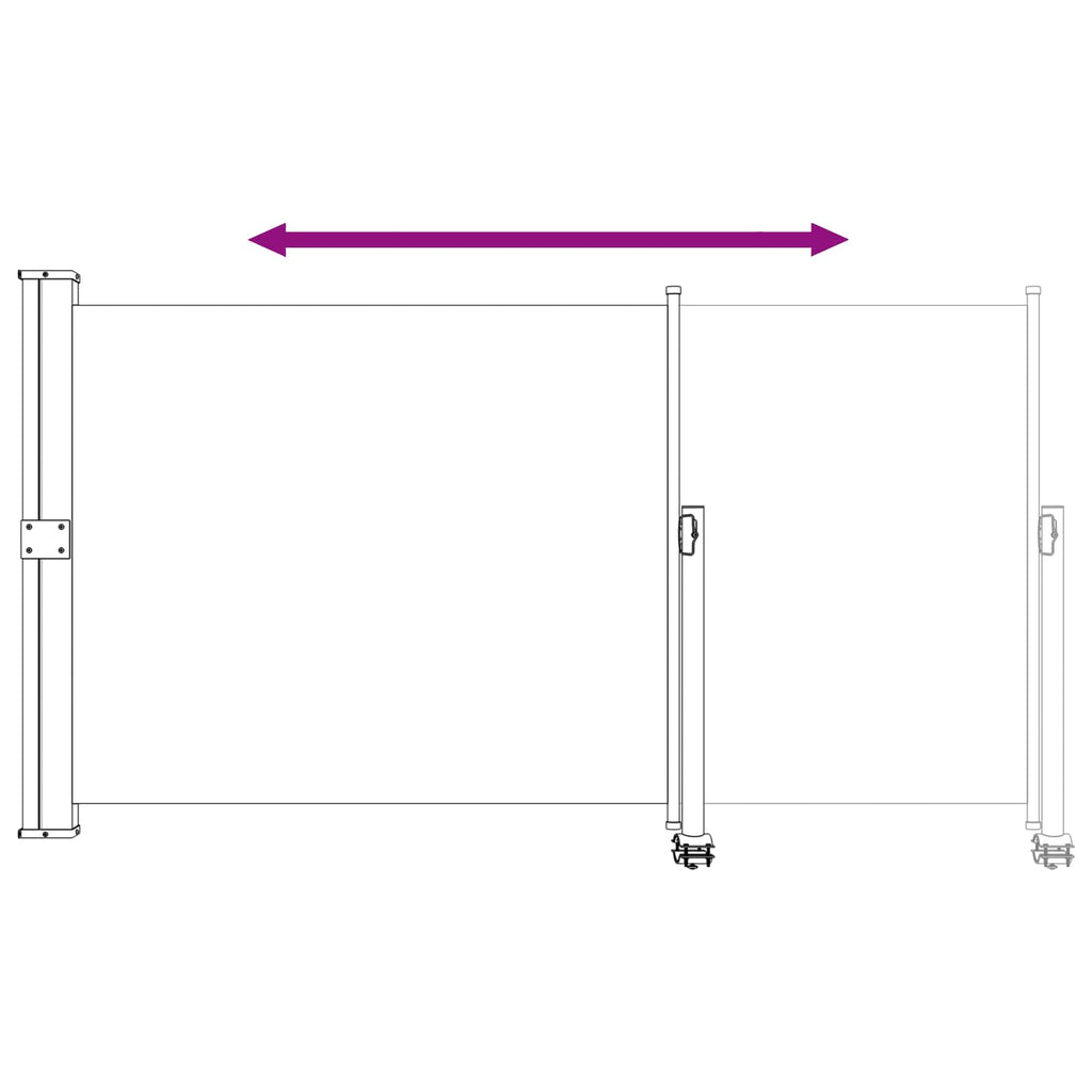 vidaXL Boczny Markiz 140 x 300 cm 100% poliester, żelazo, stal