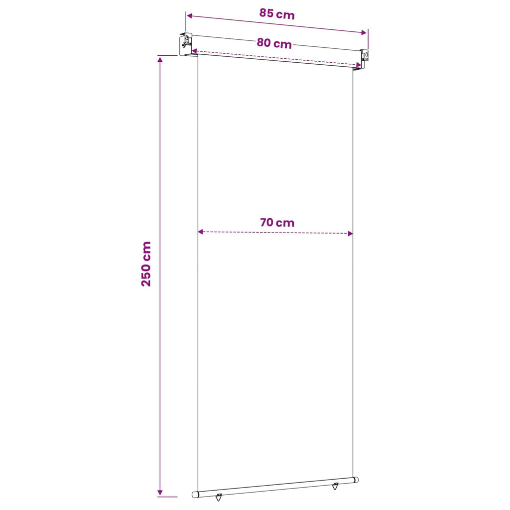 vidaXL Markiza boczna na balkon 80 x 250 cm