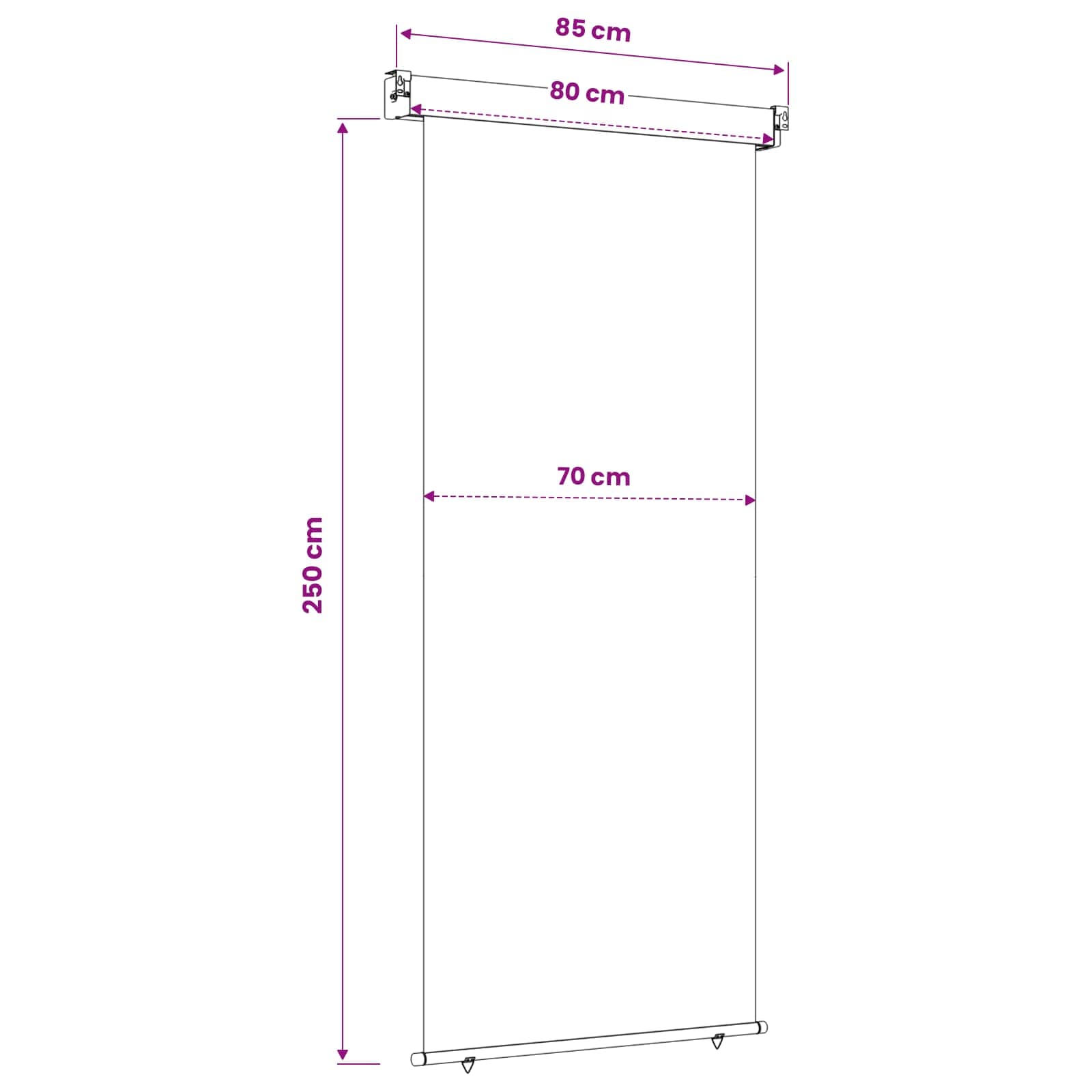 vidaXL Markiza boczna na balkon 80 x 250 cm