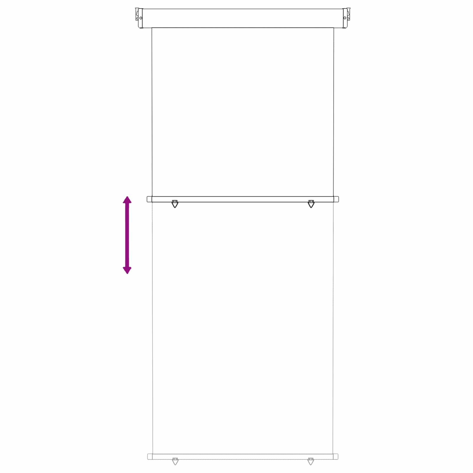 vidaXL Markiza boczna na balkon 100 x 250 cm