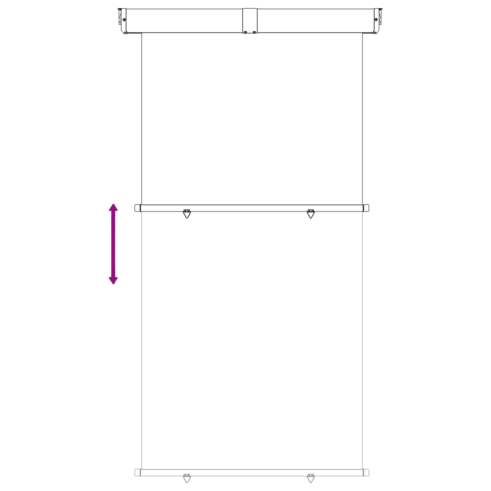 vidaXL Markiza boczna na balkon 160 x 250 cm