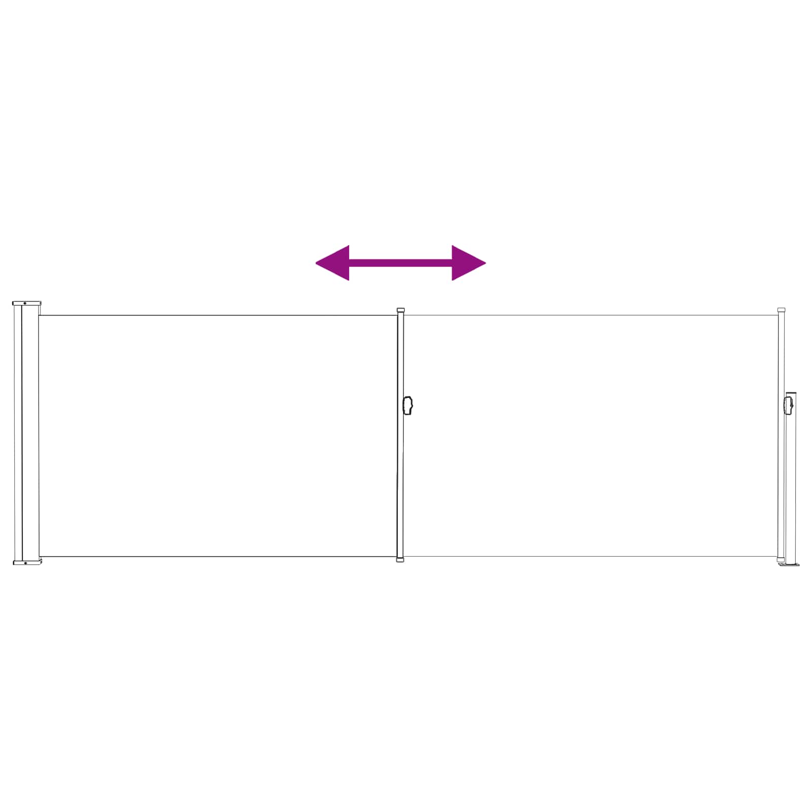 vidaXL Rozkładany boczny markiz Prostokątny 500 x 100 cm Poliester