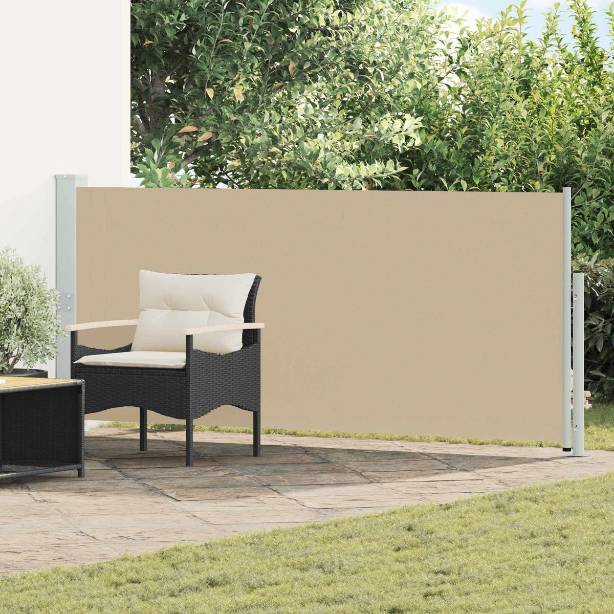 vidaXL Rozkładany boczny markiz Prostokątny 160 x 600 cm Poliester