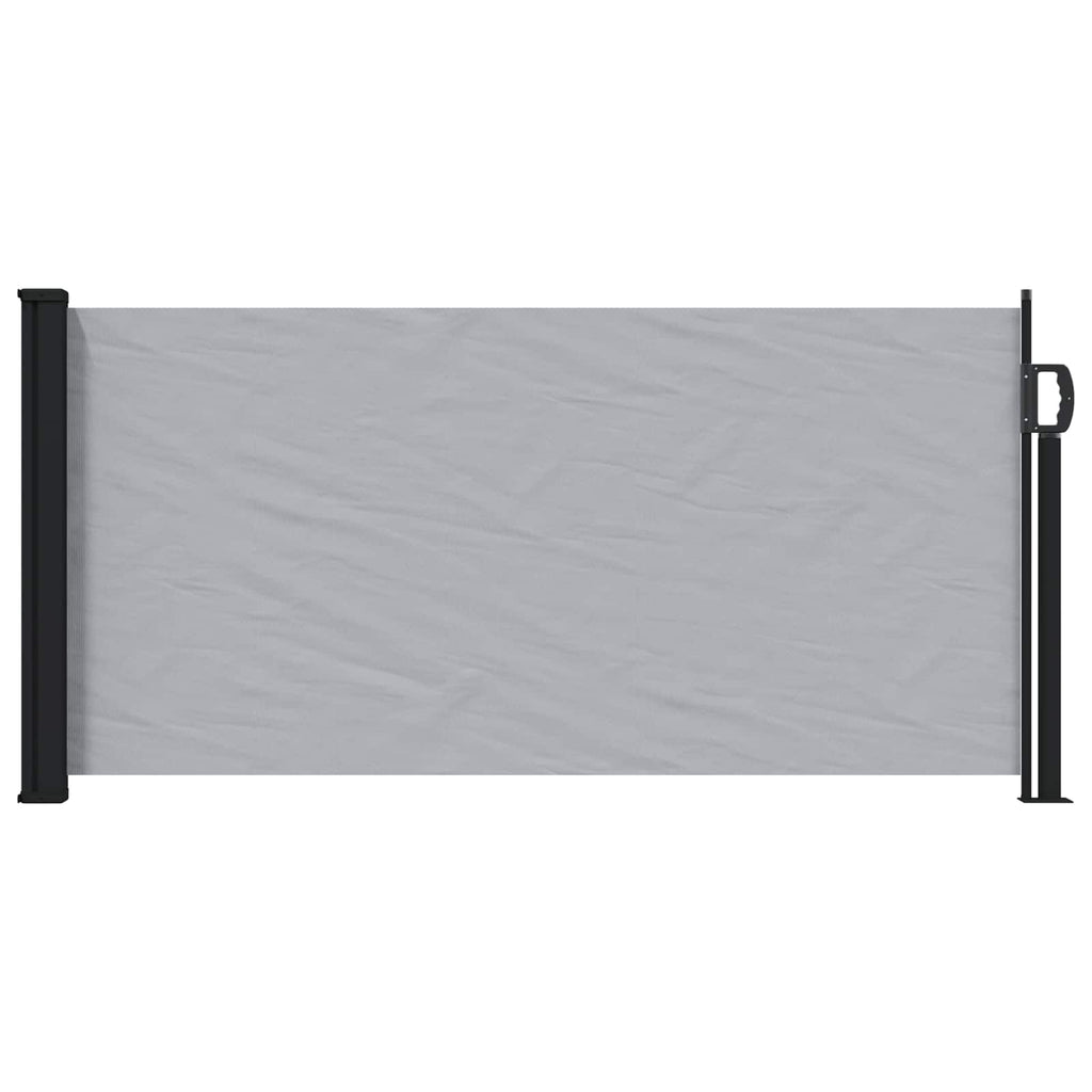 vidaXL Rozkładany boczny markiz Szary 300 x 100 cm Poliester