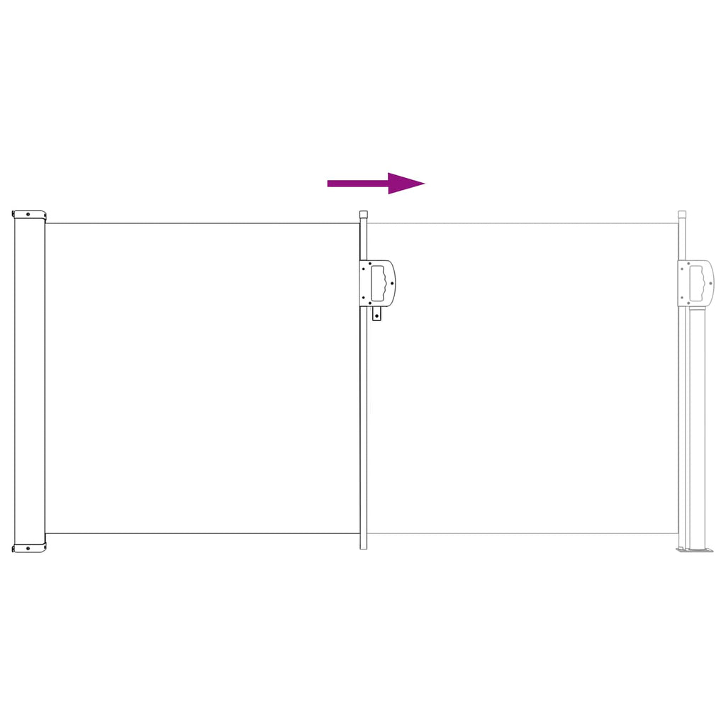 vidaXL Rozkładany boczny markiz piaskowy 300 x 100 cm Poliester