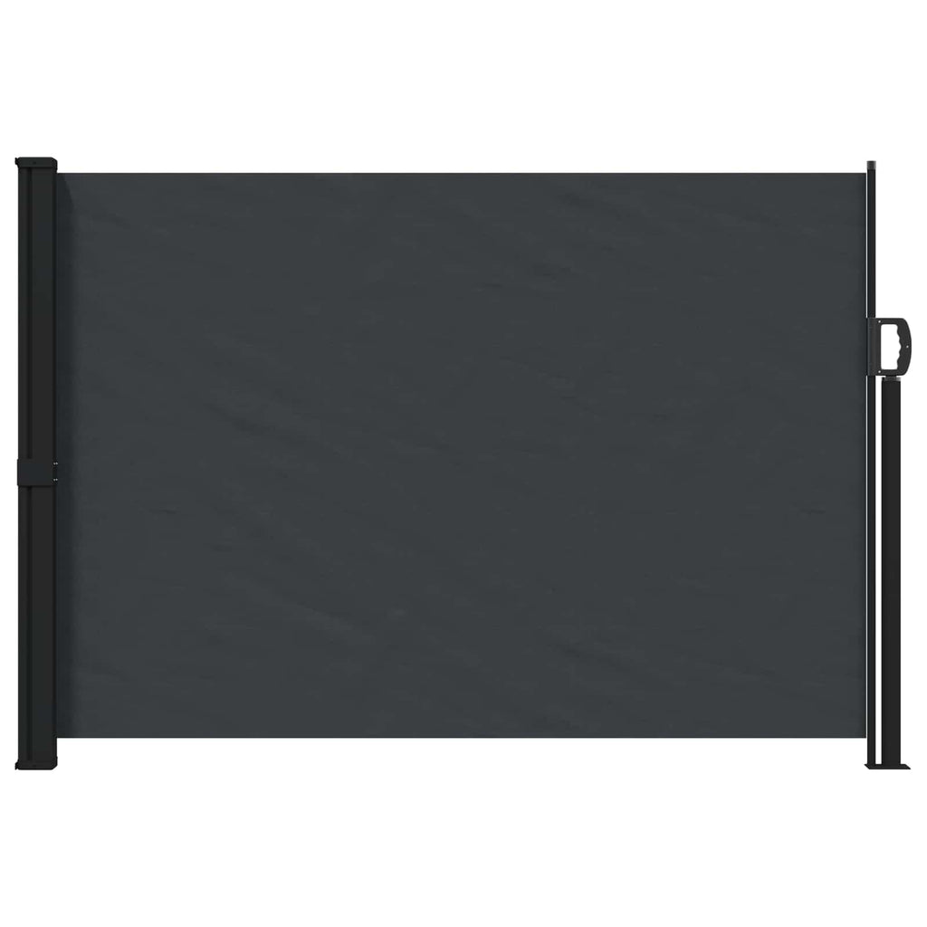 vidaXL Rozkładany boczny markiz Czarny 300 x 170 cm Poliester