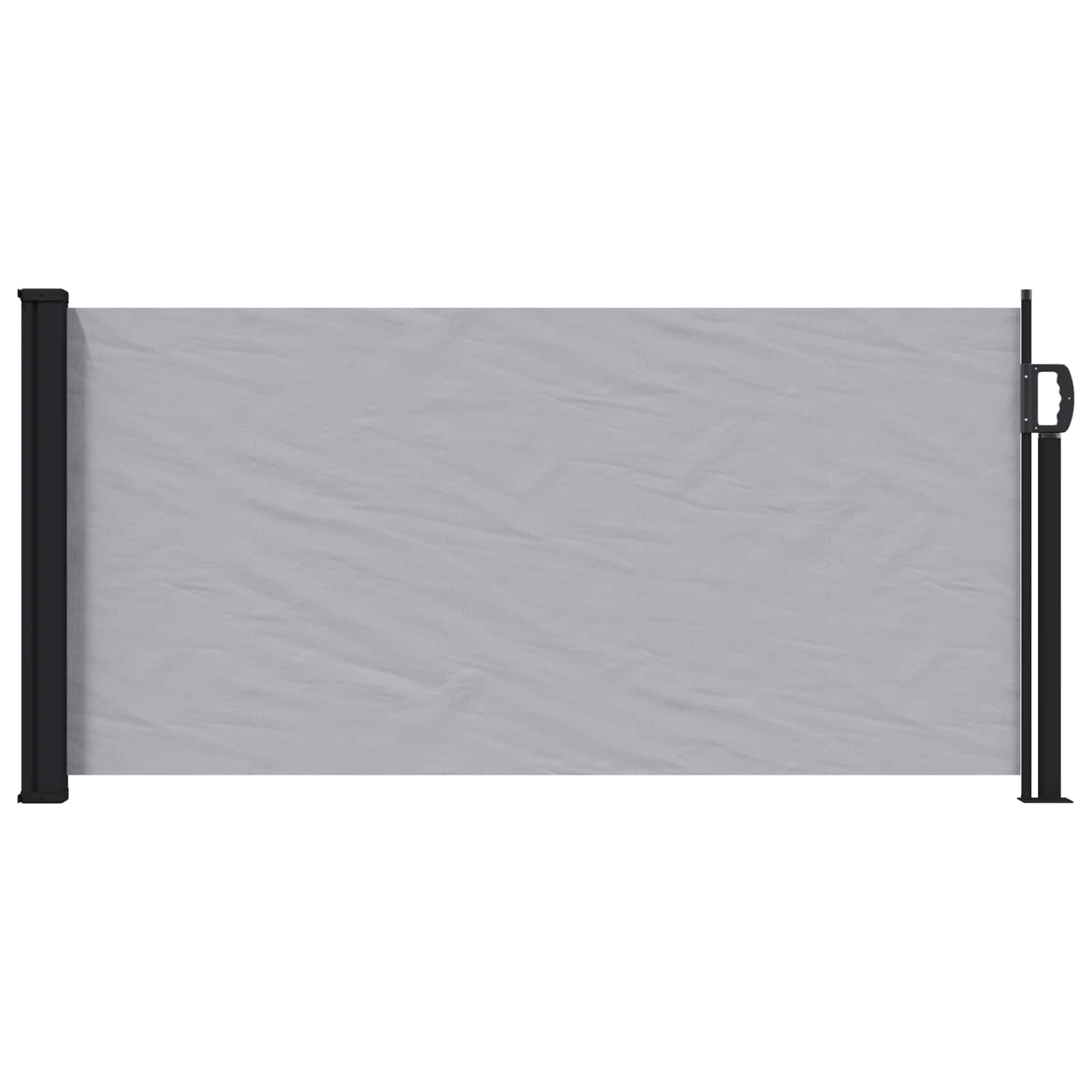 vidaXL Rozkładany boczny markiz Szary 500 x 100 cm Poliester