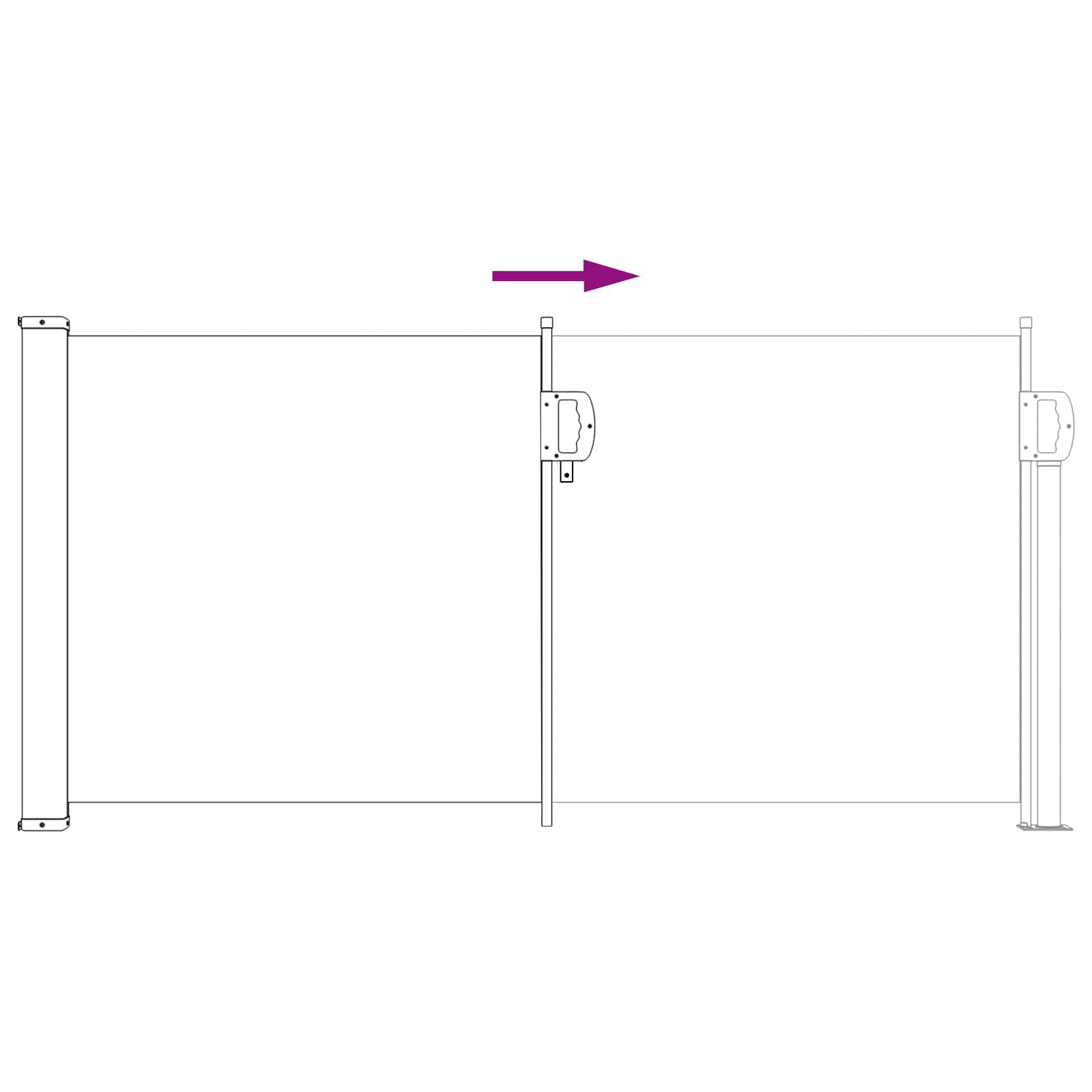 vidaXL Rozkładany boczny markiz piaskowy 500 x 100 cm Poliester