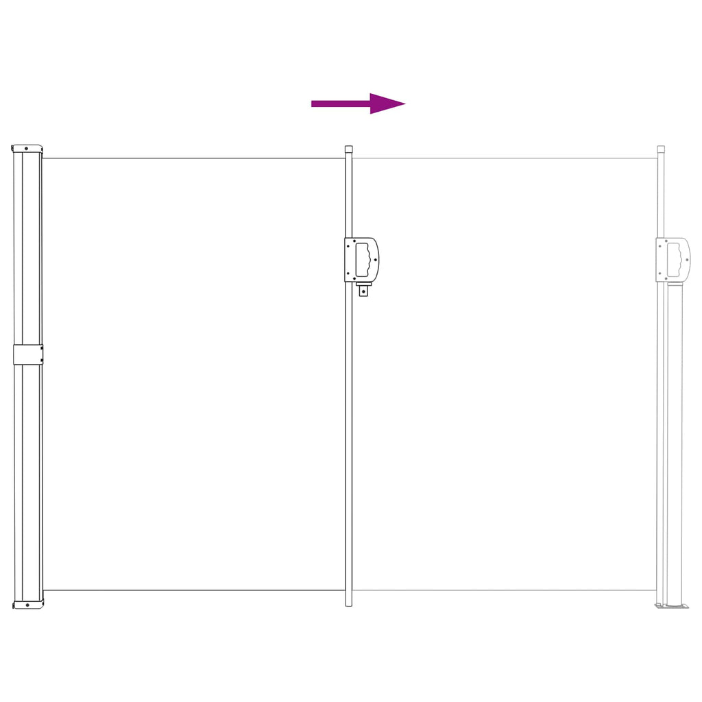 vidaXL Rozkładany boczny markiz piaskowy 500 x 120 cm Poliester