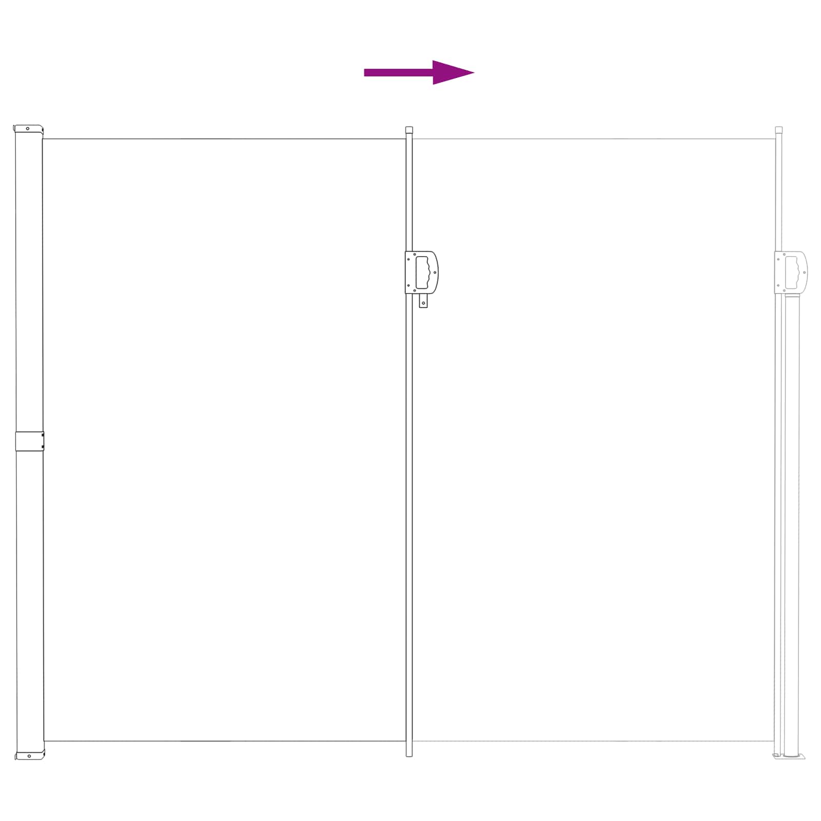 vidaXL Rozkładany boczny markiz piaskowy 500 x 180 cm Poliester
