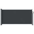 vidaXL Rozkładany boczny markiz Czarny 300 x 100 cm Poliester