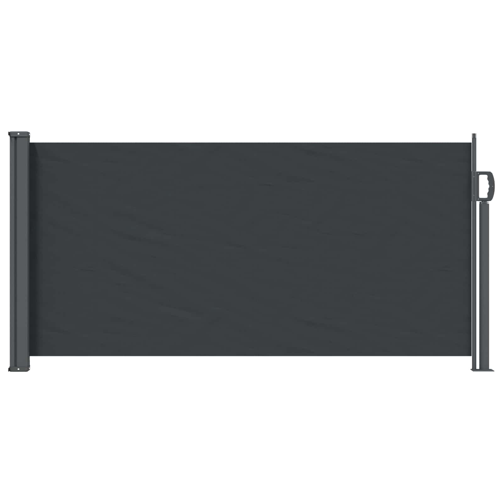 vidaXL Rozkładany boczny markiz Czarny 300 x 100 cm Poliester