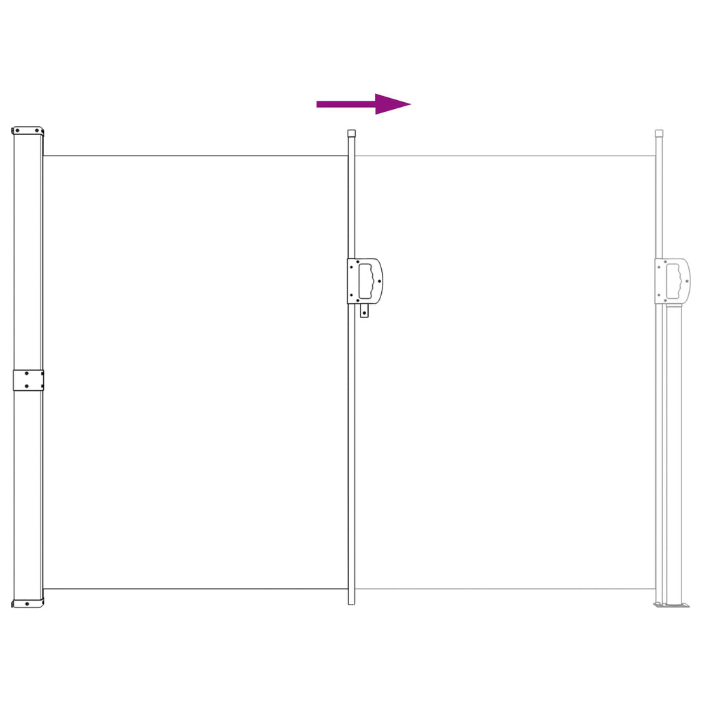 vidaXL Rozkładany boczny markiz 120 x 300 cm