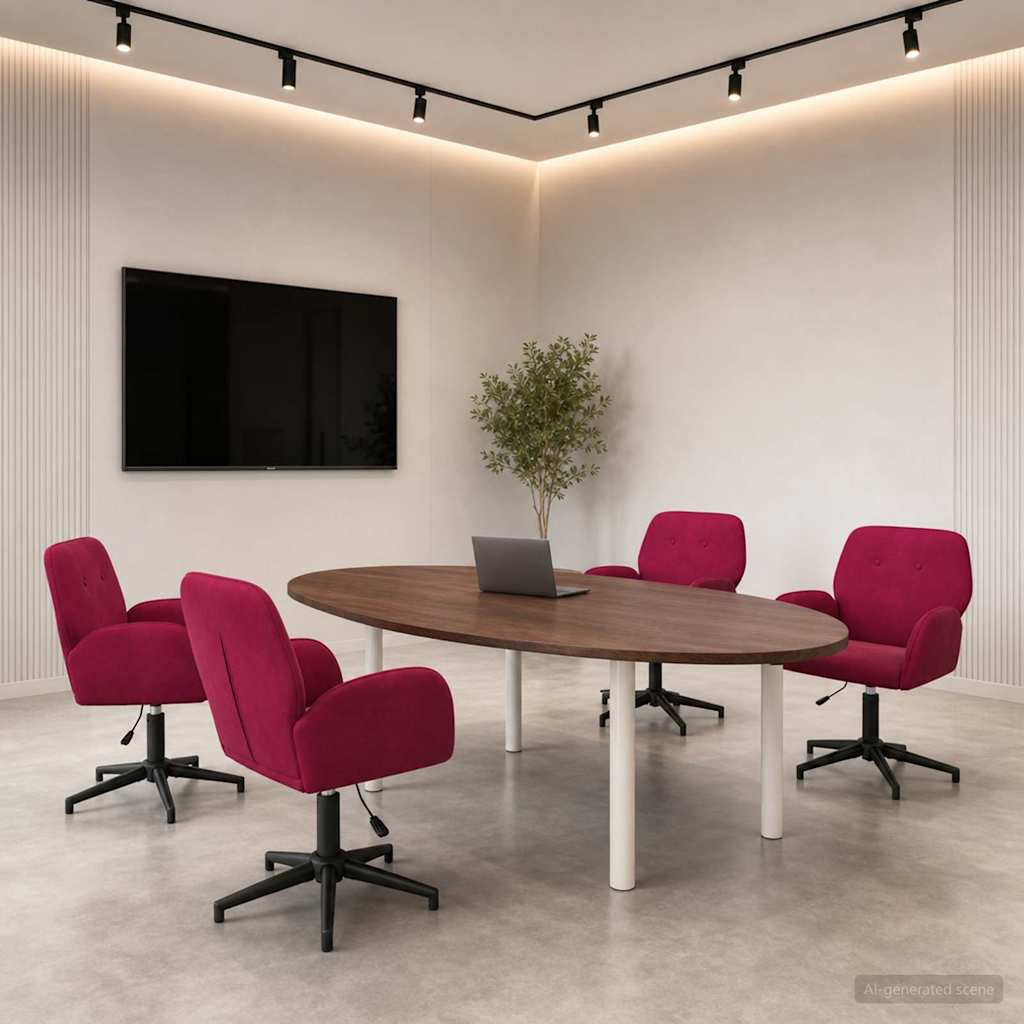 vidaXL Obrotowe krzesła biurowe 4 szt. Welur 54 x 55 x 90 cm