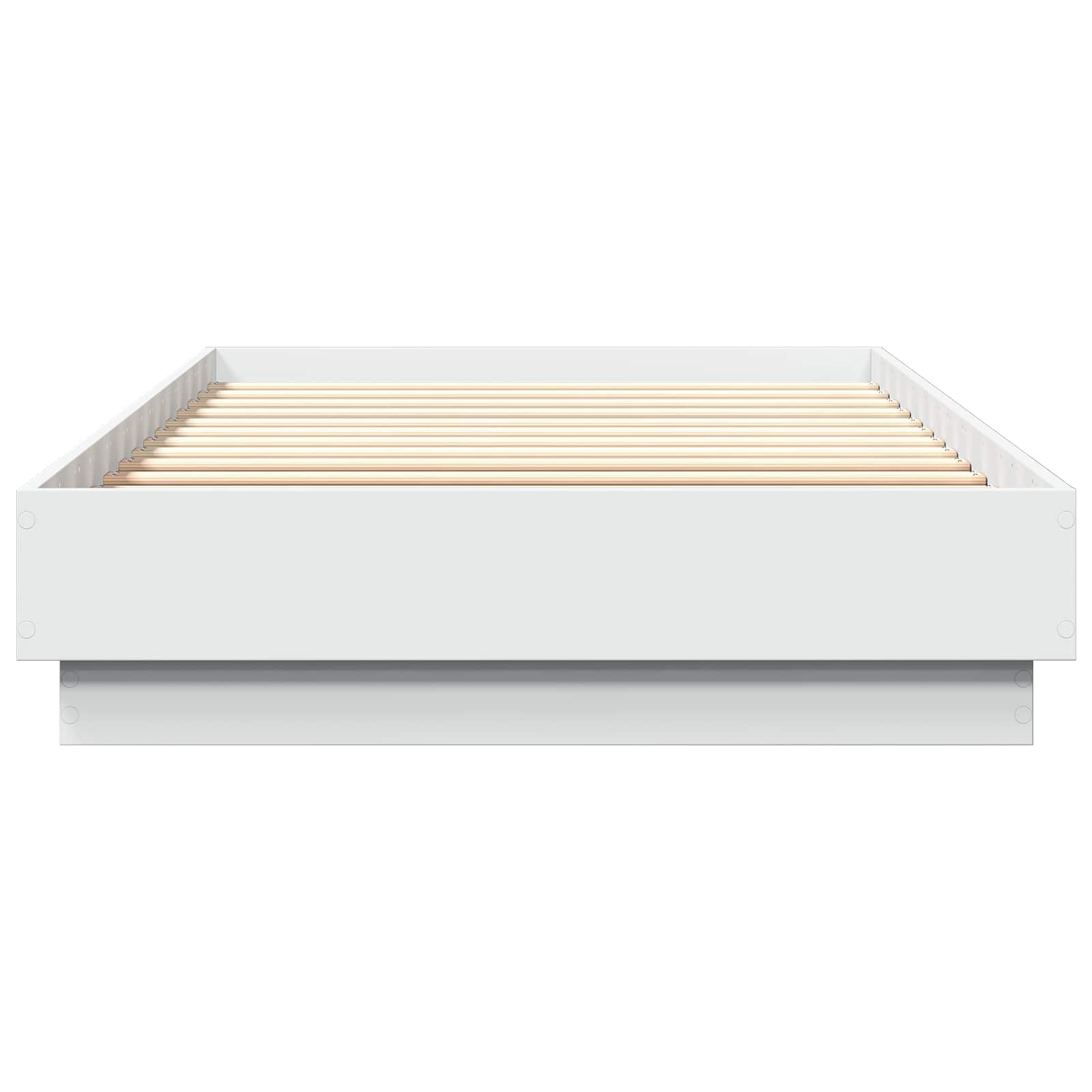 vidaXL Łóżko z ramą z LED Biały 80 x 200 cm Drewno inżynieryjne