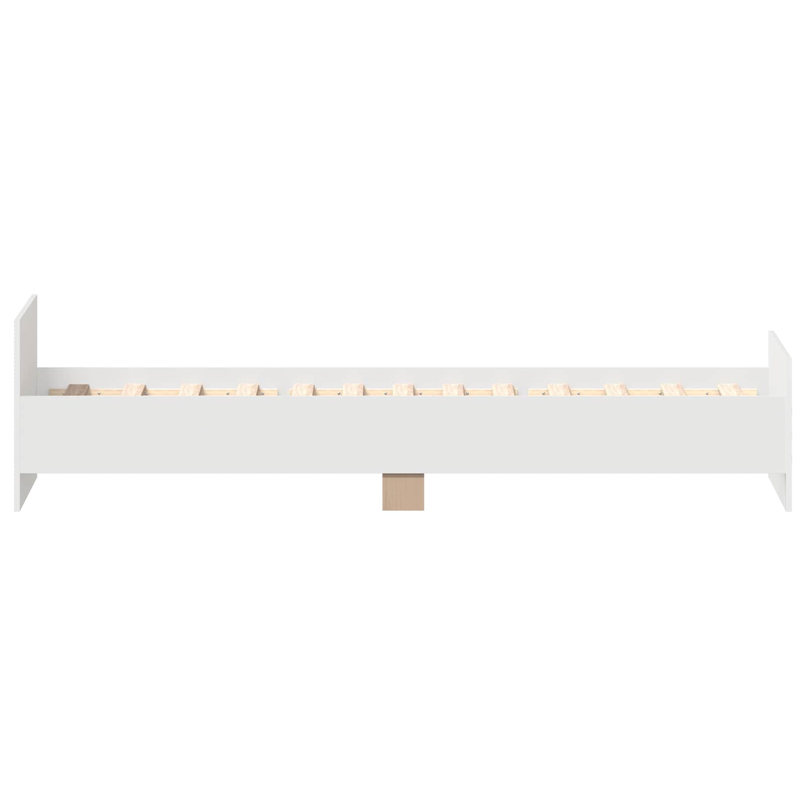 vidaXL Rama łóżka z wezgłowiem Biały 80 x 200 cm Drewno inżynieryjne