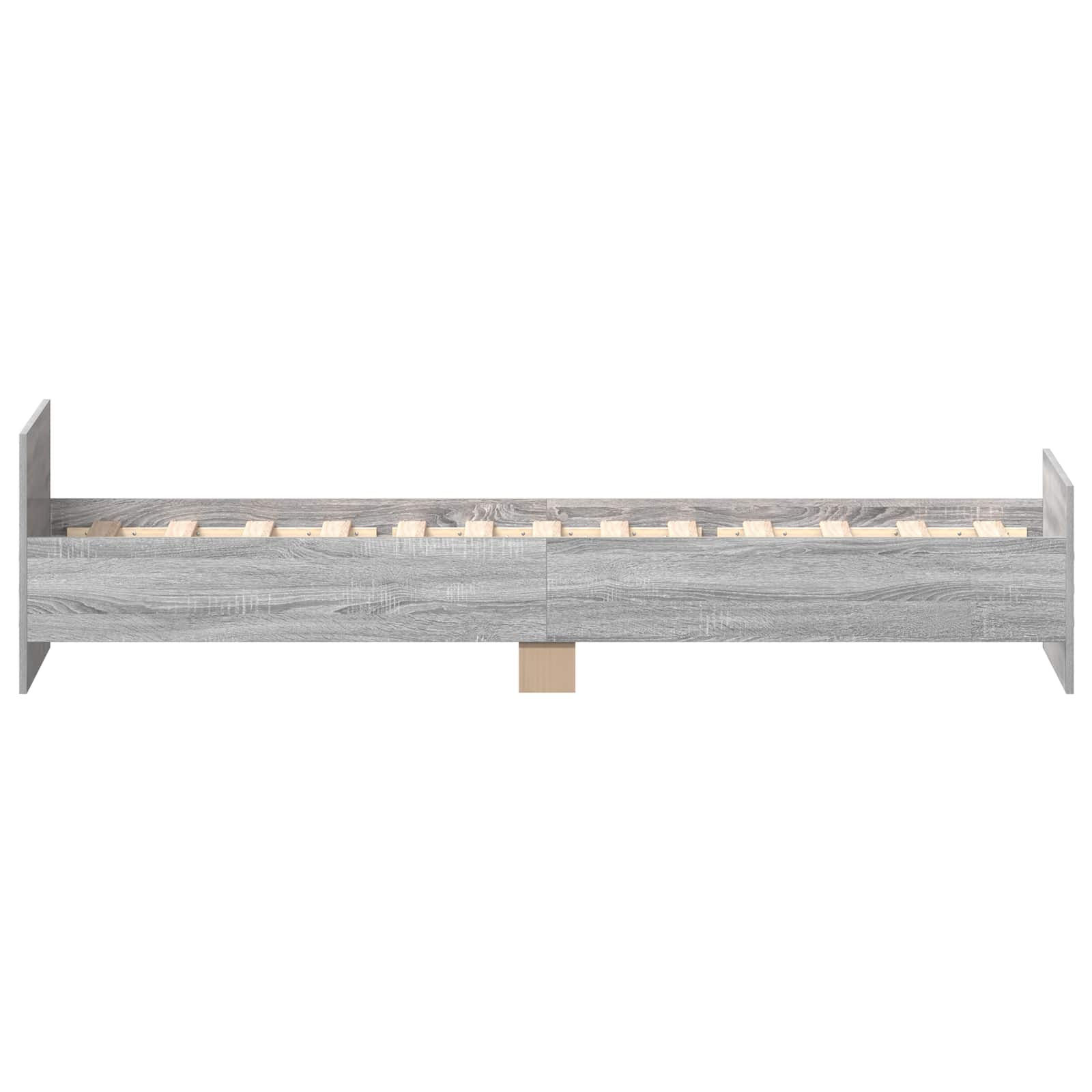 vidaXL Rama łóżka z wezgłowiem Szary Sonoma 80 x 200 cm