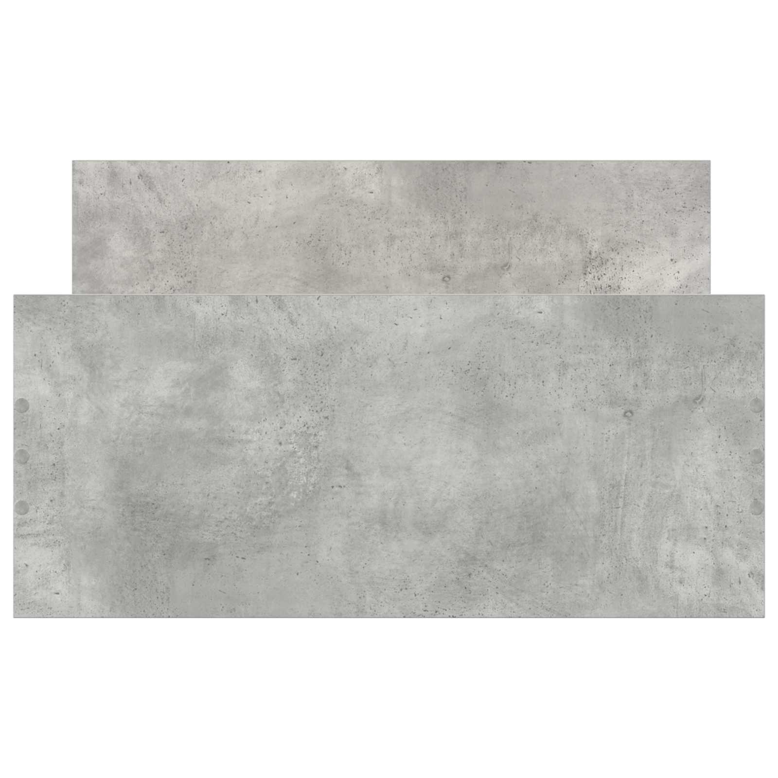 vidaXL Rama łóżka z wezgłowiem Betonowy szary 80 x 200 cm