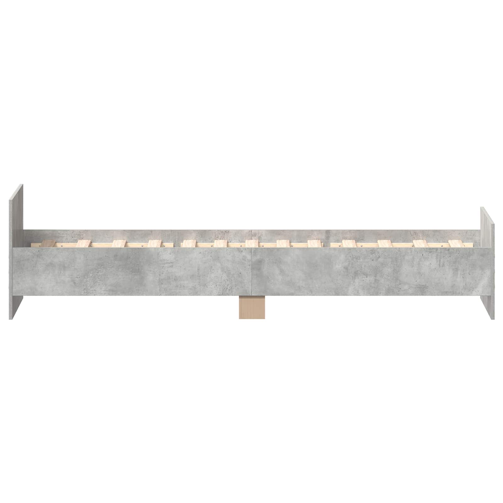 vidaXL Rama łóżka z wezgłowiem Betonowy szary 80 x 200 cm