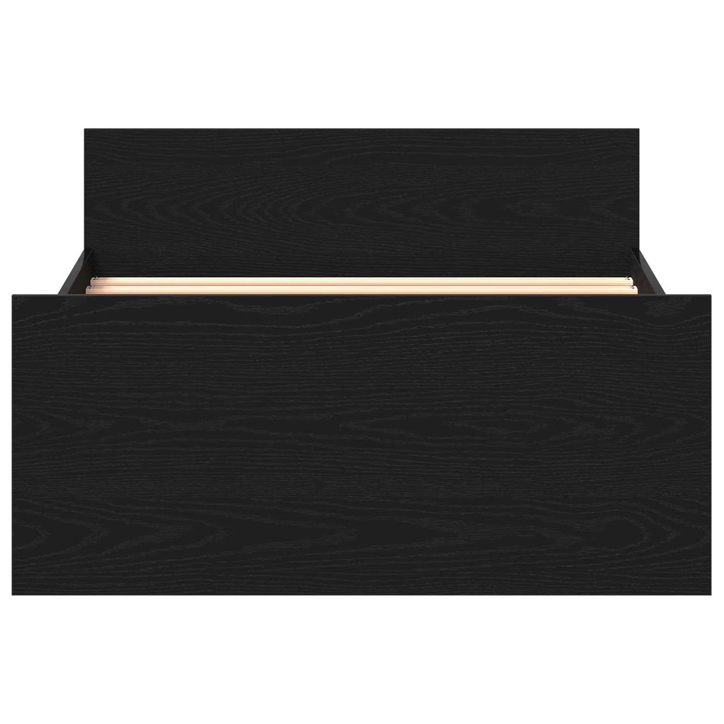vidaXL Rama łóżka z wezgłowiem Czarny dąb 80 x 200 cm