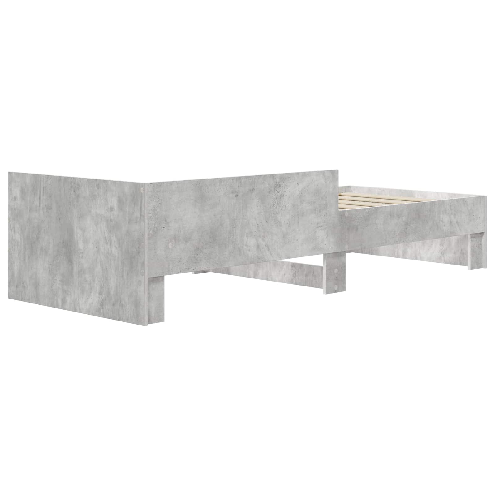 vidaXL Rama łóżka z wezgłowiem Betonowy szary 80 x 200 cm