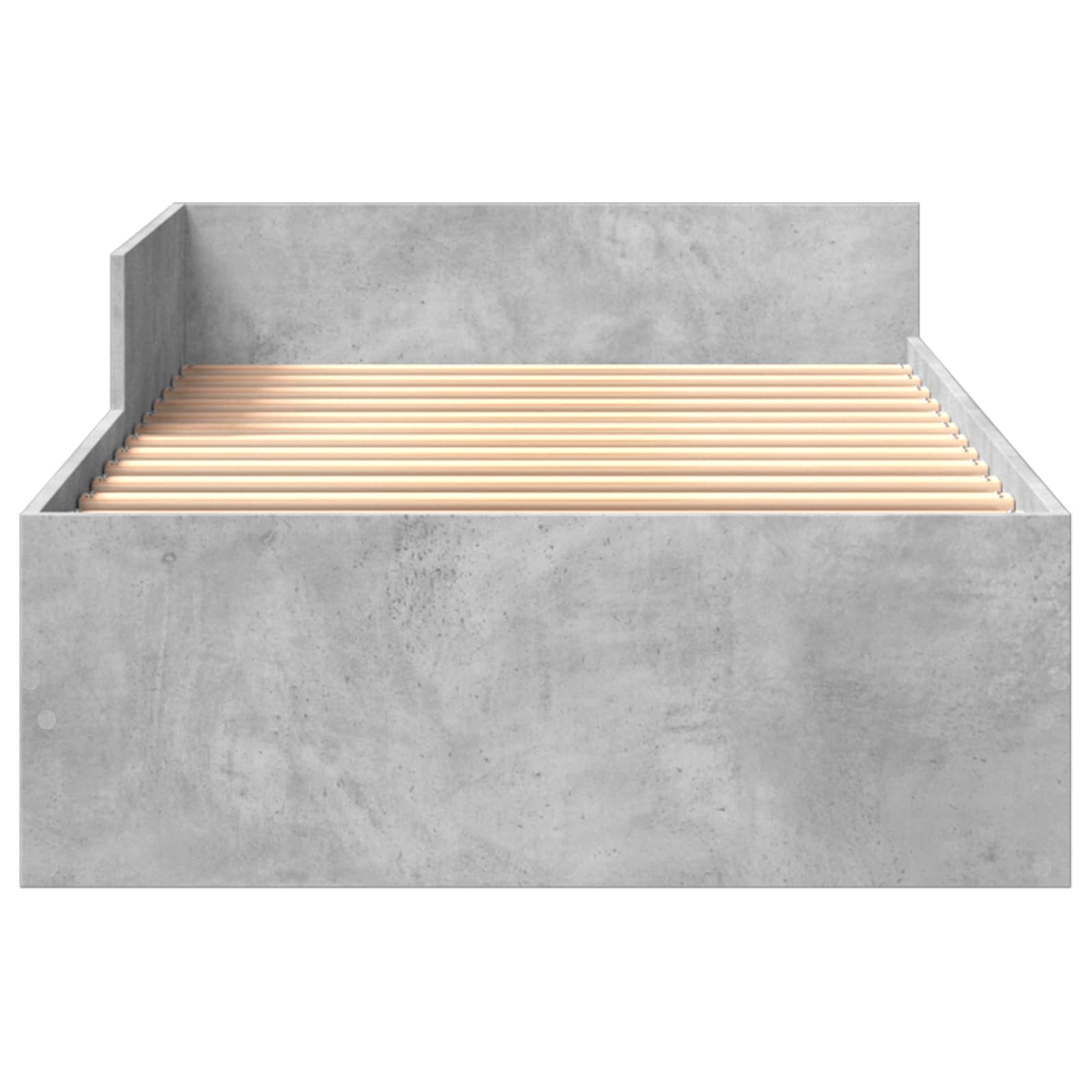vidaXL Rama łóżka z wezgłowiem Betonowy szary 80 x 200 cm