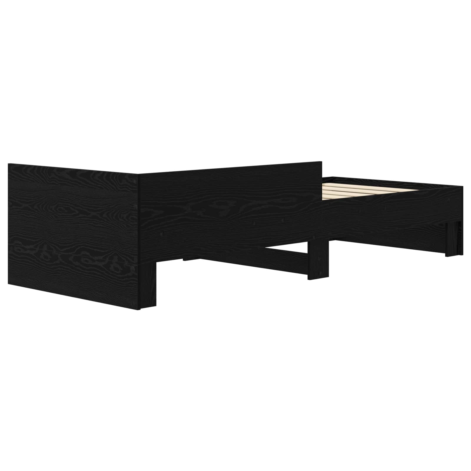 vidaXL Rama łóżka z wezgłowiem Czarny dąb 80 x 200 cm