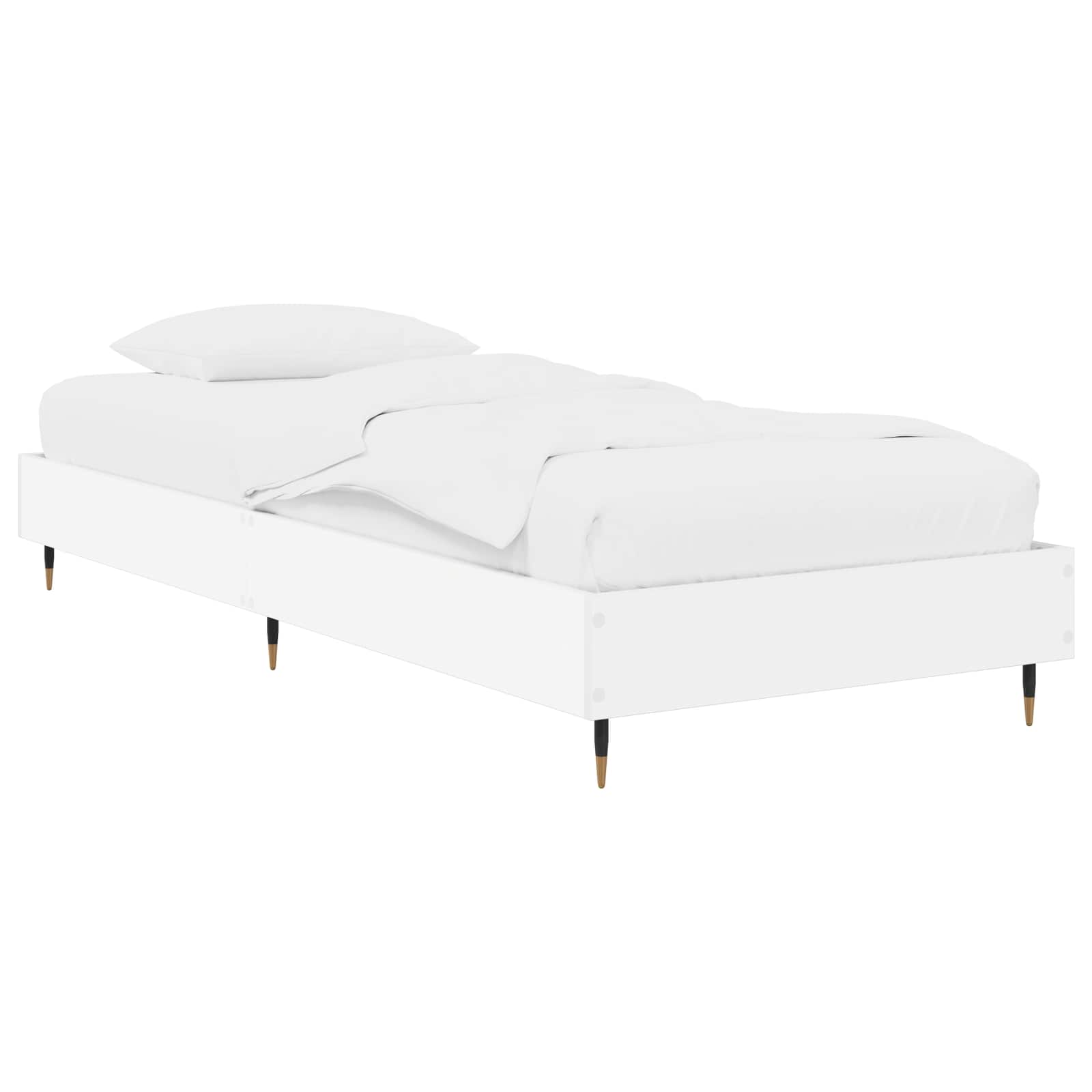 vidaXL Ramka łóżka Biały 80 x 200 cm Drewno inżynieryjne