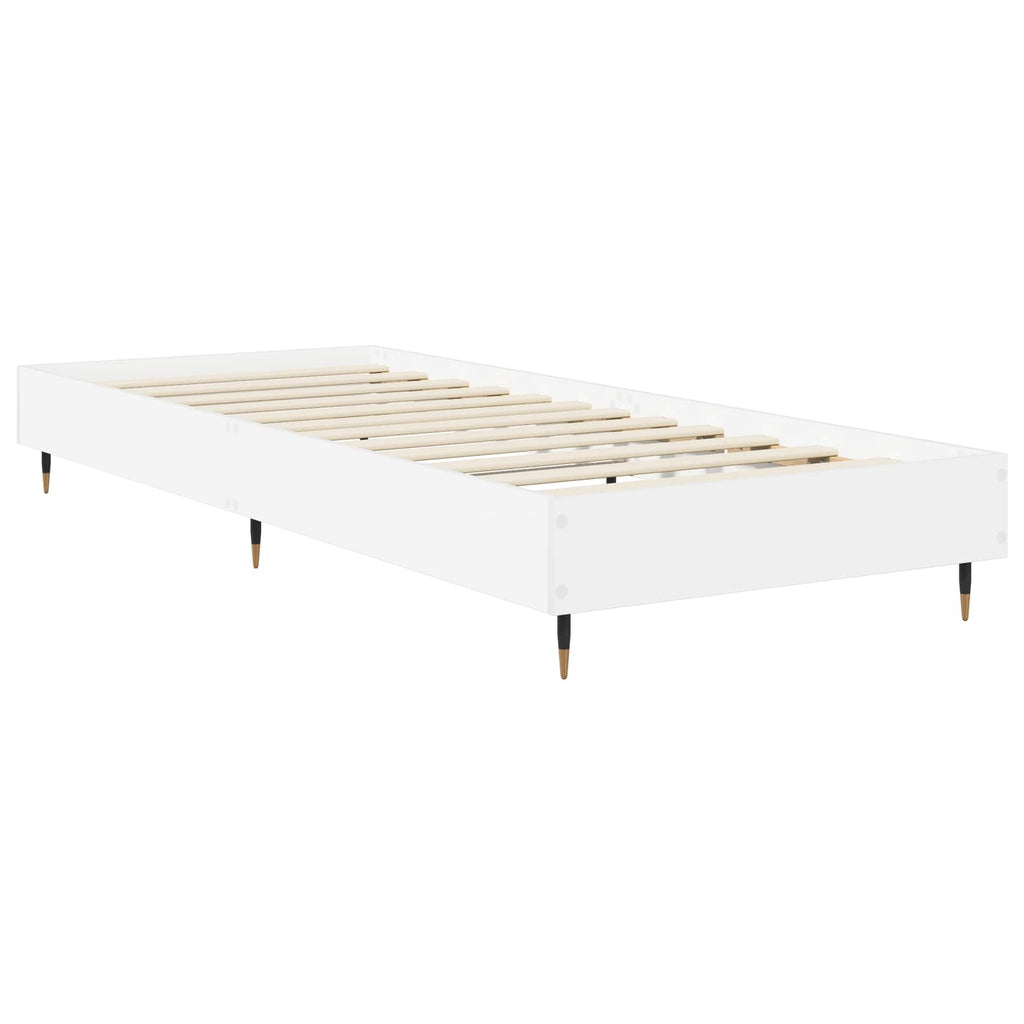 vidaXL Ramka łóżka Biały 80 x 200 cm Drewno inżynieryjne