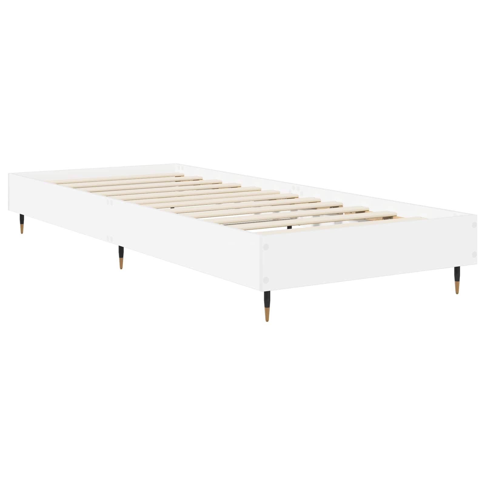 vidaXL Ramka łóżka Biały 80 x 200 cm Drewno inżynieryjne