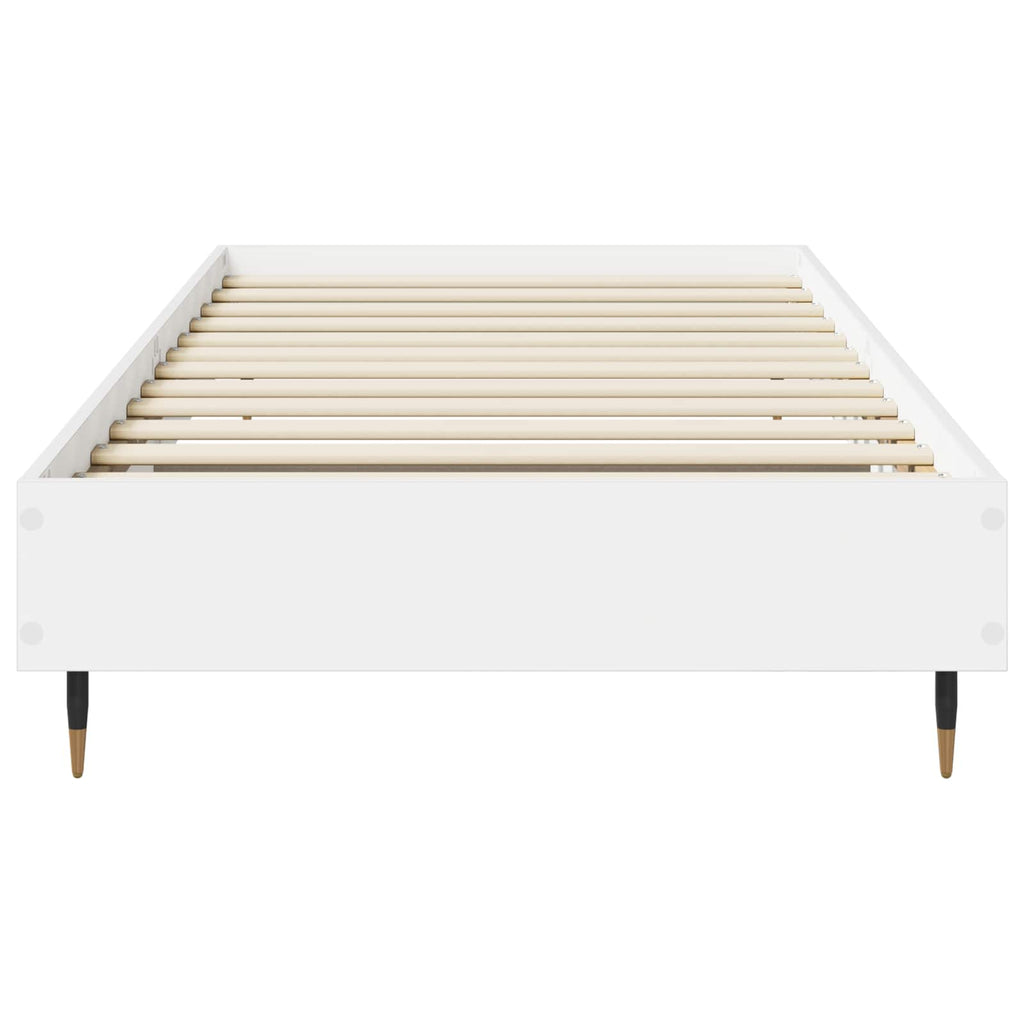 vidaXL Ramka łóżka Biały 80 x 200 cm Drewno inżynieryjne