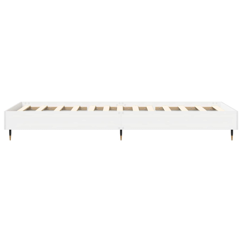 vidaXL Ramka łóżka Biały 80 x 200 cm Drewno inżynieryjne