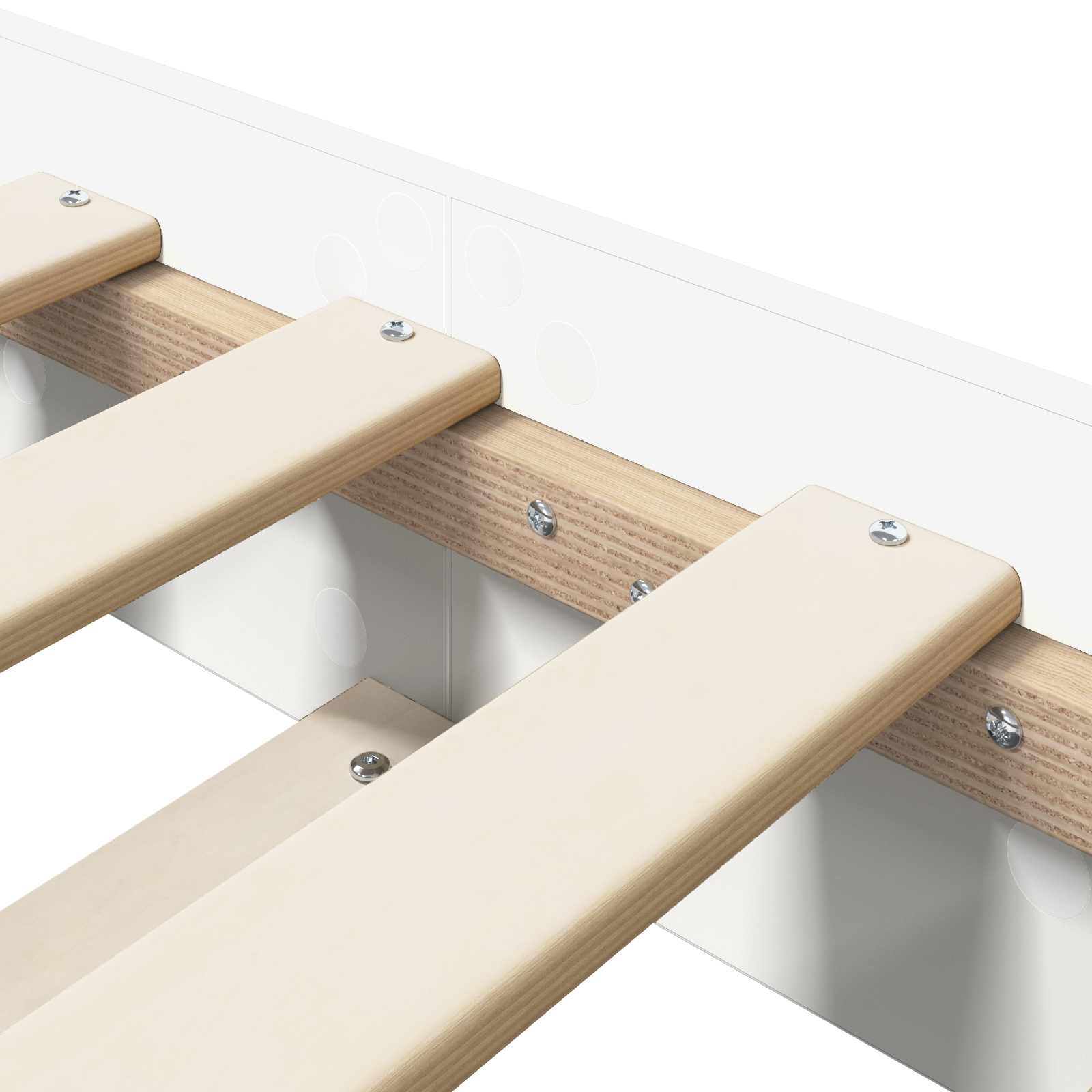 vidaXL Ramka łóżka Biały 80 x 200 cm Drewno inżynieryjne