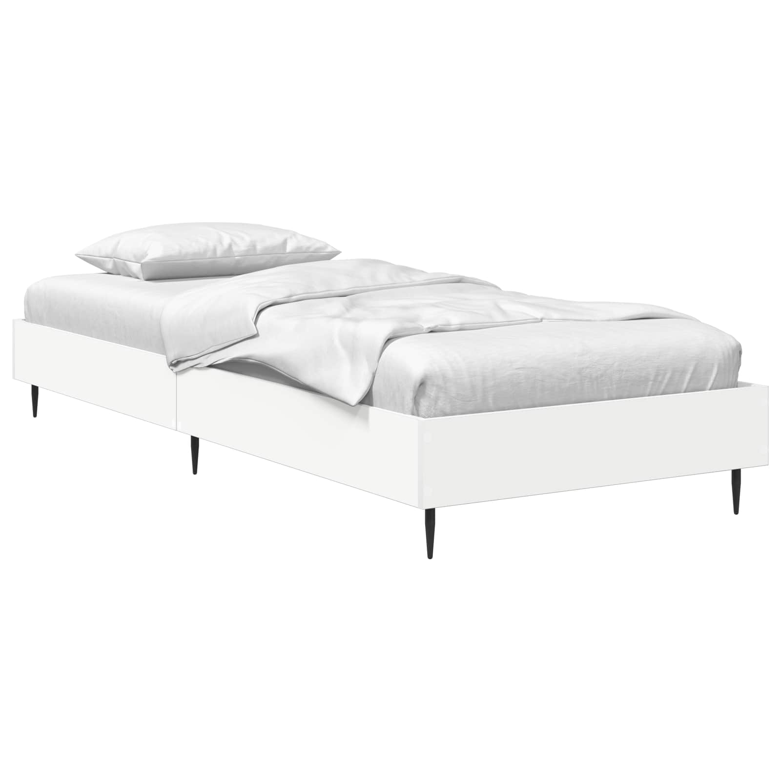 vidaXL Ramka łóżka Biały 80 x 200 cm Drewno inżynieryjne