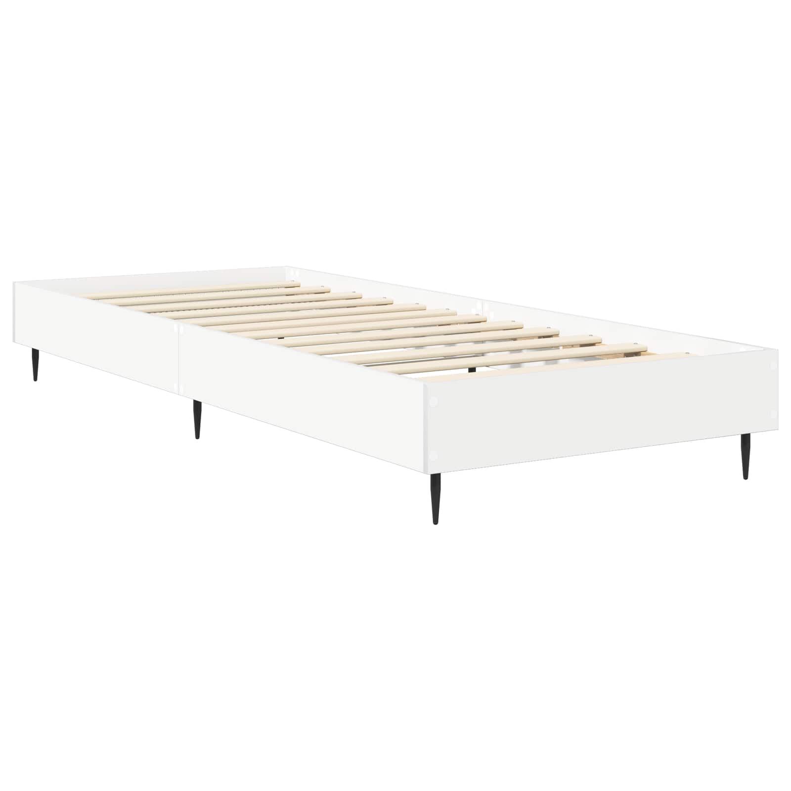 vidaXL Ramka łóżka Biały 80 x 200 cm Drewno inżynieryjne
