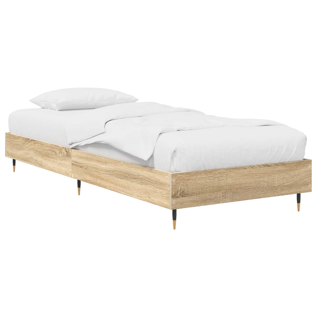 vidaXL Ramka łóżka dąb Sonoma 80 x 200 cm Drewno inżynieryjne
