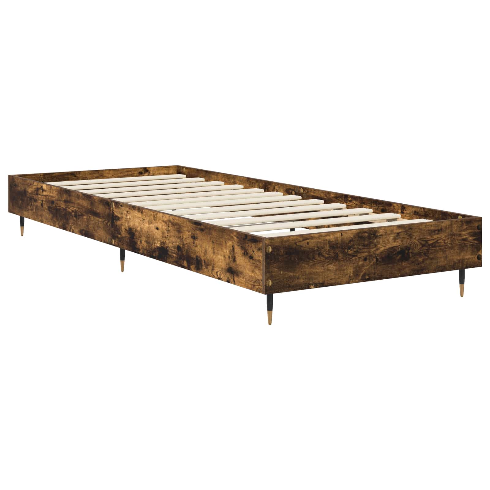 vidaXL Ramka łóżka Dąb wędzony 80 x 200 cm Drewno inżynieryjne