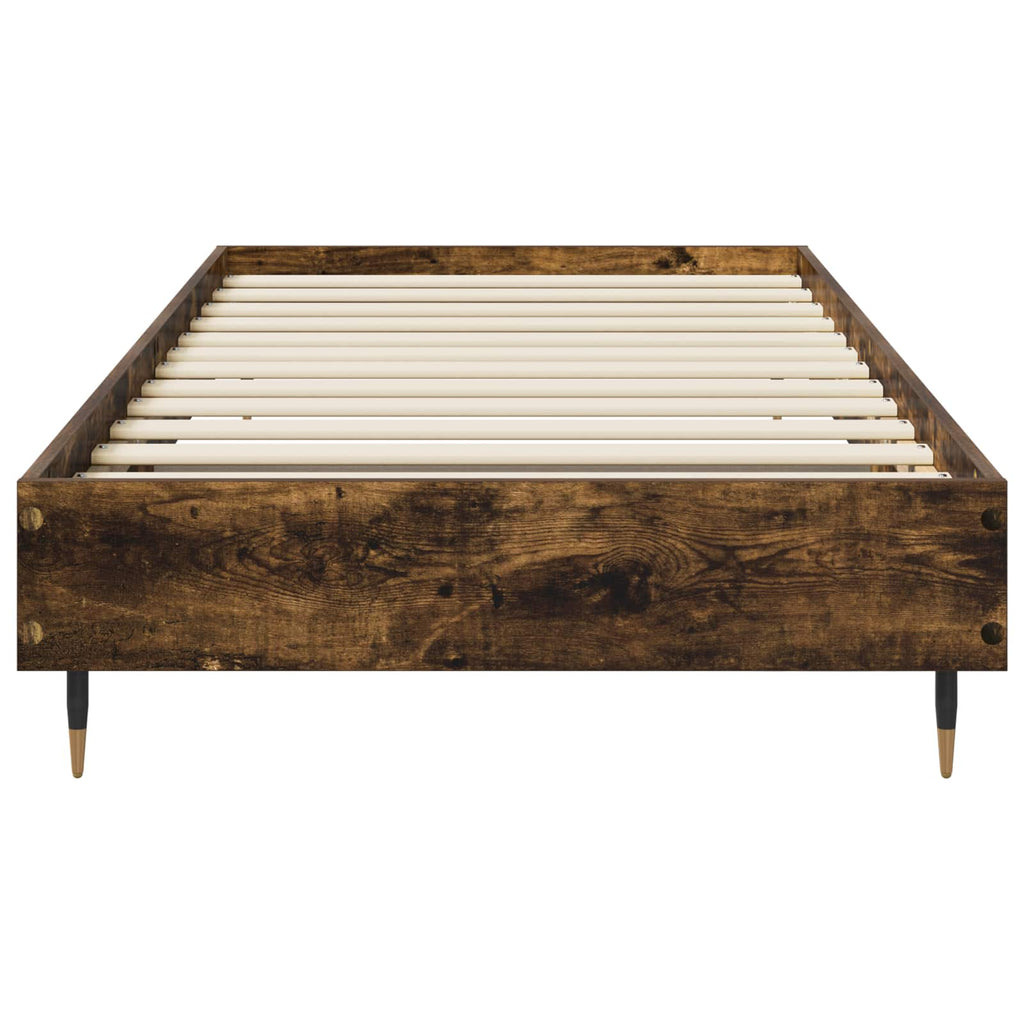 vidaXL Ramka łóżka Dąb wędzony 80 x 200 cm Drewno inżynieryjne