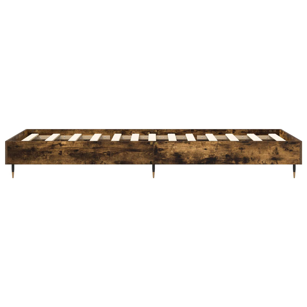 vidaXL Ramka łóżka Dąb wędzony 80 x 200 cm Drewno inżynieryjne